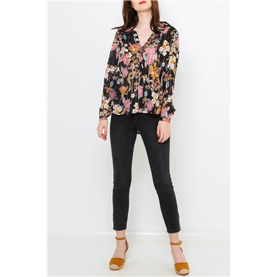 Blusa Negro y rosa