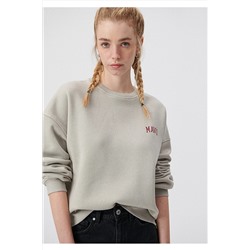 Mavi Logo Baskılı Gri Sweatshirt 1611600-70112