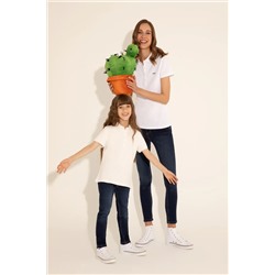U.S. Polo Assn., Kız Çocuk Ekru Polo Yaka Basic Tişört 50288501-VR019