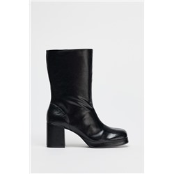 PLATFORM HIGH-HEEL ANKLE BOOTS