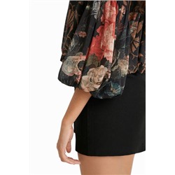 Blusa oversize cuello mao abullonada