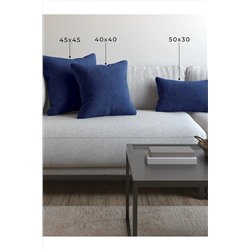 Demor Home Soft Series Gece Mavisi Kırlent, Yastık Kılıfı SFT