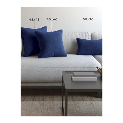 Demor Home Soft Series Gece Mavisi Kırlent, Yastık Kılıfı SFT