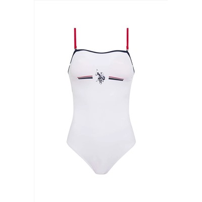 U.S. Polo Assn. Kadın Beyaz Straplez Mayo 21517