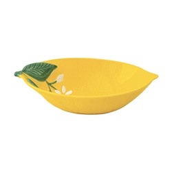 Салатник, 22х16 см, 500 мл, фарфор P, овальный, желтый, Лимон, Fleurs et Citrons, 63049