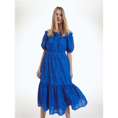 Midikleid mit Lochmuster