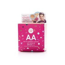 АА-кушон SPF50 PA+++ с контролем жирности кожи от Cathy Doll (оттенок натуральный бежевый) 6 гр / Cathy Doll AA Matte Powder Cushion Oil Control SPF50 PA+++ #23 Natural Beige 6g