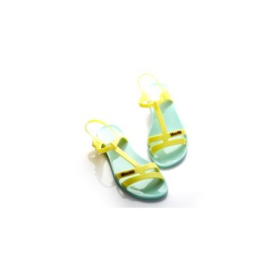 Сандалии Zhoelala Сhic (мятный голубой+желтый)/ Zhoelala Сhic (mint blue+yellow)