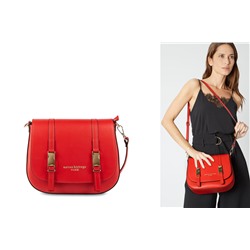 Bandolera de piel Tex Rojo
