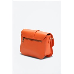 Bandolera de piel Monica Naranja