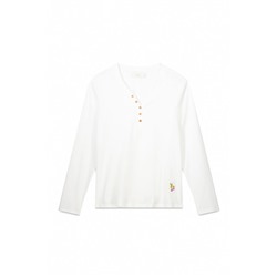 Camiseta lisa manga larga 100% algodón blanco