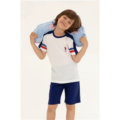 Erkek Çocuk Krem Pijama Takımı