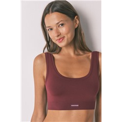 Top reversible LOVELY  sin costuras granate