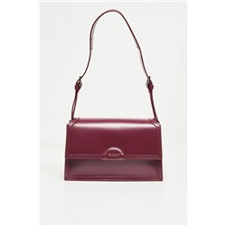 GUESS Bandolera de piel Isa - Burdeos