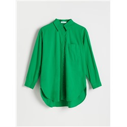 Oversize-Hemdbluse aus Baumwolle