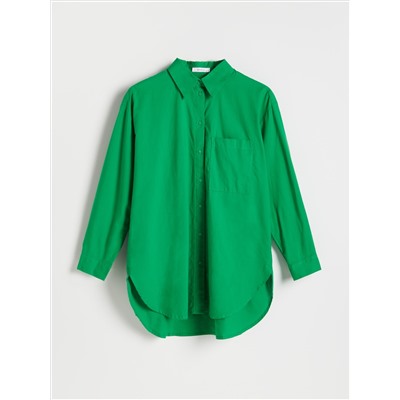 Oversize-Hemdbluse aus Baumwolle