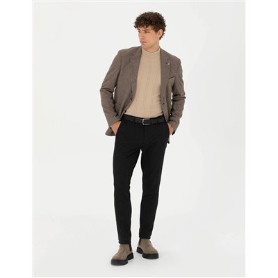 Antrasit Slim Fit Kanvas Pantolon
