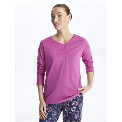 LC Waikiki V Yaka Desenli Uzun Kollu Kadın Pijama Takımı, LCW DREAM                                            
                                            V Yaka Desenli Uzun Kollu Kadın Pijama Takımı