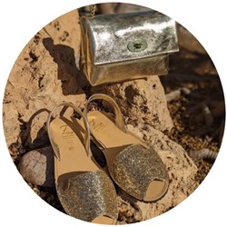 AB. Zapatos 320-5 platino+PELLE-007-17 oro