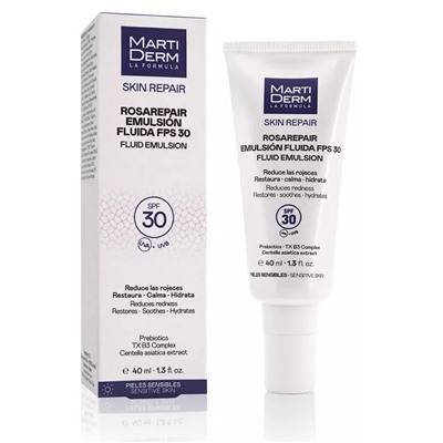 MartiDerm Rosarepair Fluid Emulsion Sensitive Skin and Rosacea SPF30 40 мл