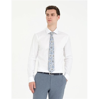 Beyaz Ex. Slim Fit Uzun Kollu Klasik Gömlek