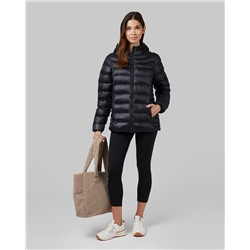 WOMEN'S SHINY POLY-FILL HOODED JACKET