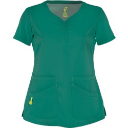 Vivi by Peaches Joy Henley Neck Scrub Top