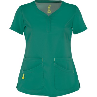 Vivi by Peaches Joy Henley Neck Scrub Top