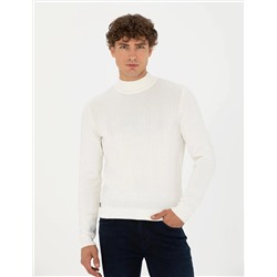 Ekru Slim Fit Kazak