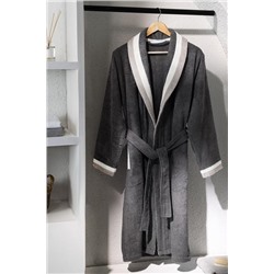 Raina Pamuklu Kadın Bornoz - Gri - Lüks Koleksiyon