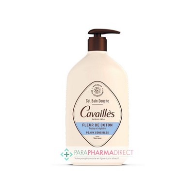 Cavaillès Gel Bain Douche - Fleur de Coton - Peaux Sensibles 1 Litre