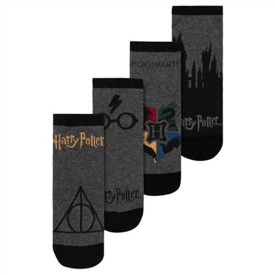 Harry Potter "Hogwarts Mix" Herren Sneaker Socken 4 Paar 013332