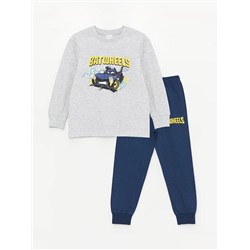 LC Waikiki Bisiklet Yaka Baskılı Uzun Kollu Erkek Çocuk Pijama Takımı, LCW Kids                                            
                                            Bisiklet Yaka Baskılı Uzun Kollu Erkek Çocuk Pijama Takımı