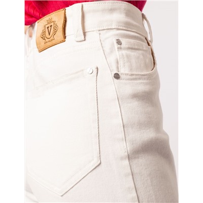 Укороченные джинсы из эластичного денима