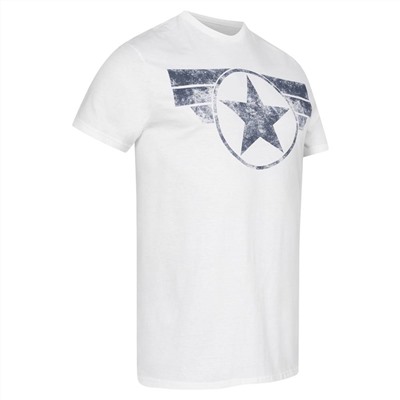 Captain America MARVEL Logo Herren T-Shirt FAMTS956WHT