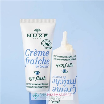Nuxe Crème Fraiche de Beauté - Eye Flash - Soin Yeux Hydratant Défatigant BIO 15ml
