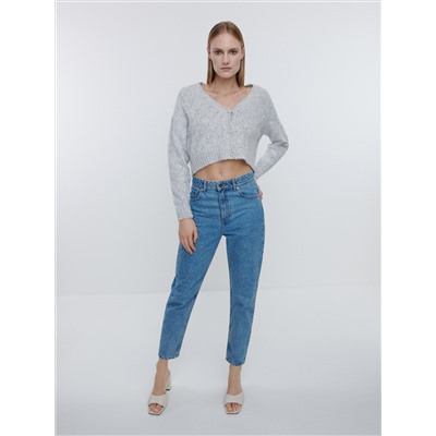 Fit Mom Jeans Im Used-Look