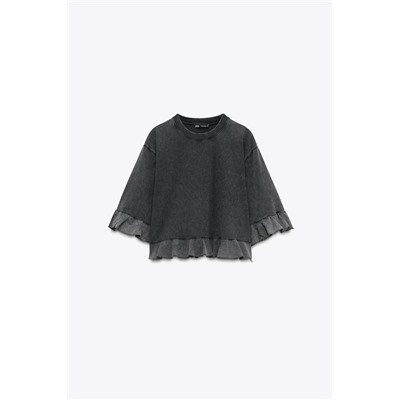 MATCHING RUFFLED T-SHIRT