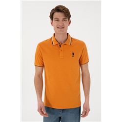 Erkek Regular Fit Polo Yaka Kiremit Basic Tişört