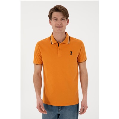 Erkek Regular Fit Polo Yaka Kiremit Basic Tişört