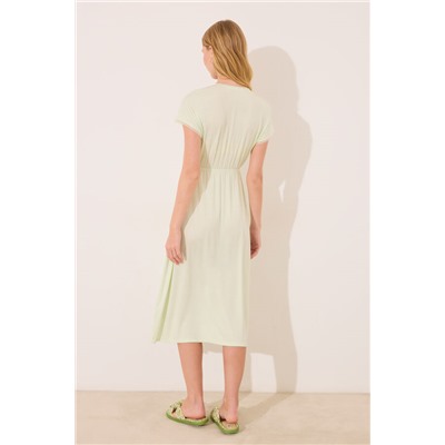 Camisón midi viscosa verde