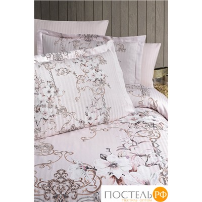 Постельное белье Карвен Stripe Satin с цветным принтом 1.5 спальное N249 -SB008(4пр.)