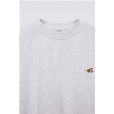 T-SHIRT WITH EMBROIDERED MOTIFS