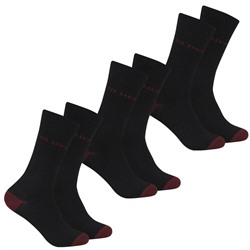 TED BAKER Burgy Herren Socken 3 Paar 273706-BLACK