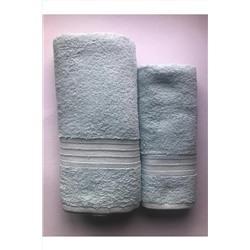 KAYABEY HOME %100 Pamuk Turkuaz Banyo Havlusu Seti 70x140 Ve 50x90 Duş Havlusu Seti 199