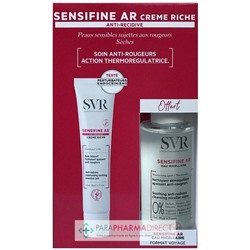SVR Sensifine AR Crème Riche - Soin Intensif Hydratant Apaisant Anti-Rougeurs 40ml + Eau micellaire 75ml OFFERTE