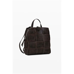 Mochila trenzada efecto piel mini