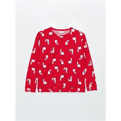 LC Waikiki Bisiklet Yaka Yılbaşı Temalı Uzun Kollu Kadın Pijama Takımı, LCW DREAM                                            
                                            Bisiklet Yaka Yılbaşı Temalı Uzun Kollu Kadın Pijama Takımı