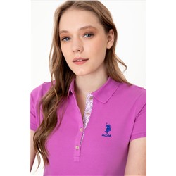 Kadın Menekşe Basic Polo Yaka Tişört