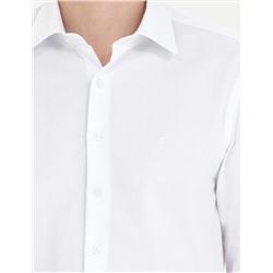 Beyaz Slim Fit Uzun Kollu Gömlek